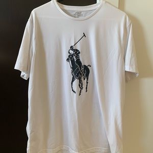 Polo Ralph Lauren, Large, White/ Big Pony, Short Sleeve T-Shirt